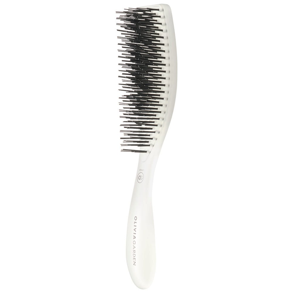 Olivia Garden Essential Style Wet Fine Hair Bristles Ice White