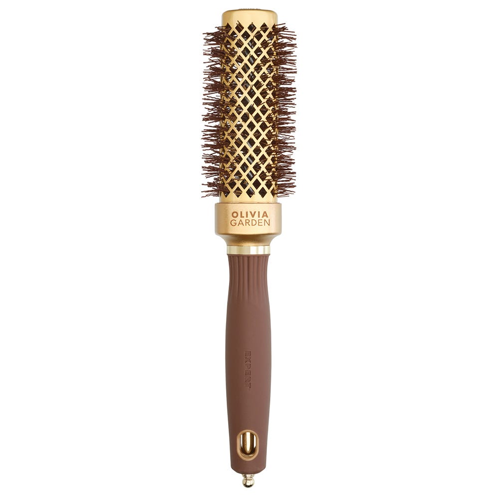 Olivia Garden Blowout Straight Wavy Bristle Gold&Brown 30mm
