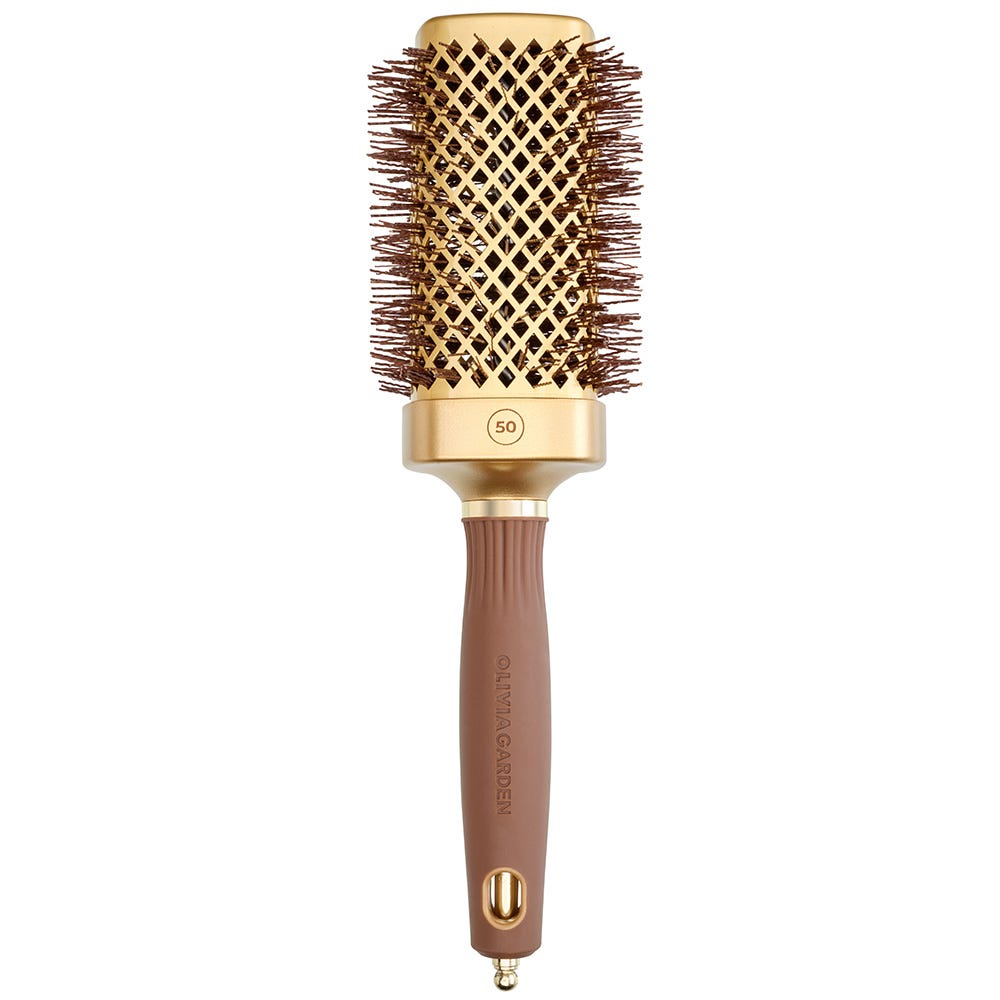 Olivia Garden Blowout Straight Wavy Bristle Gold&Brown 50mm