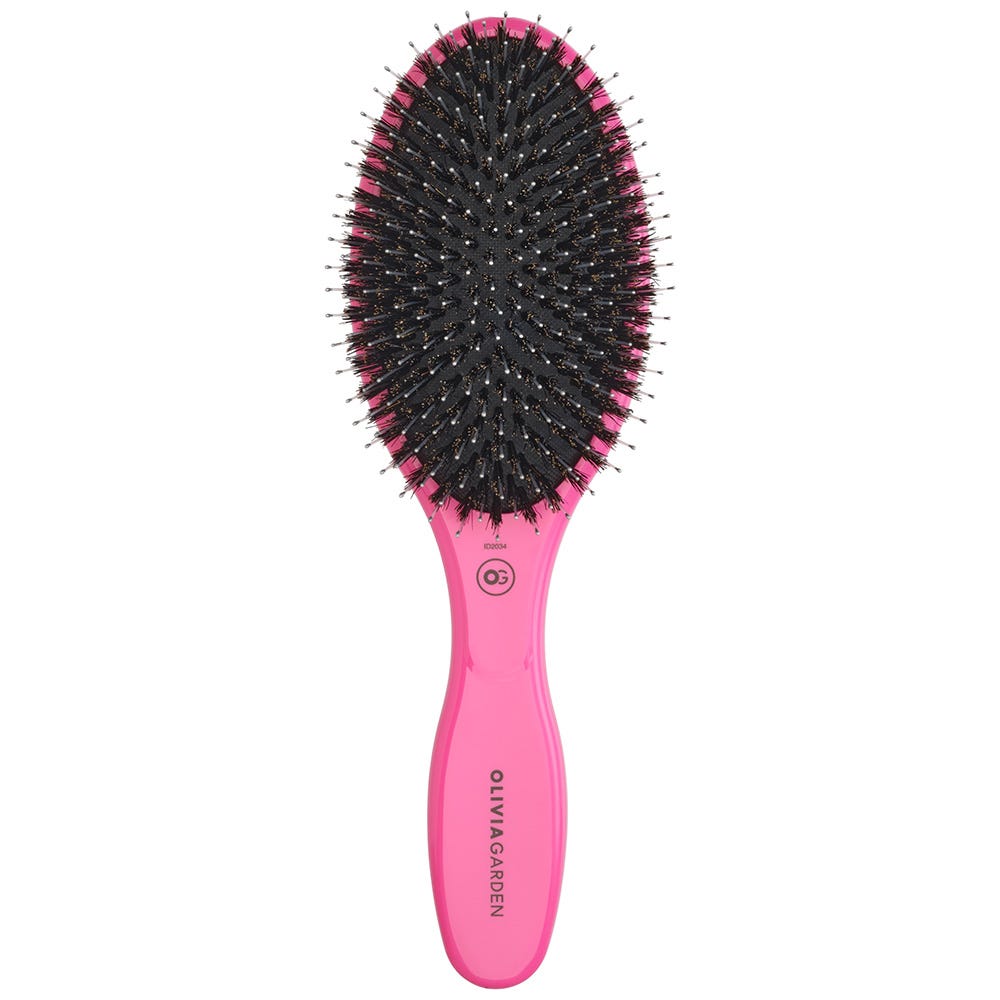 Olivia Garden CARE OVAL Boar & Nylon Bristles Pink