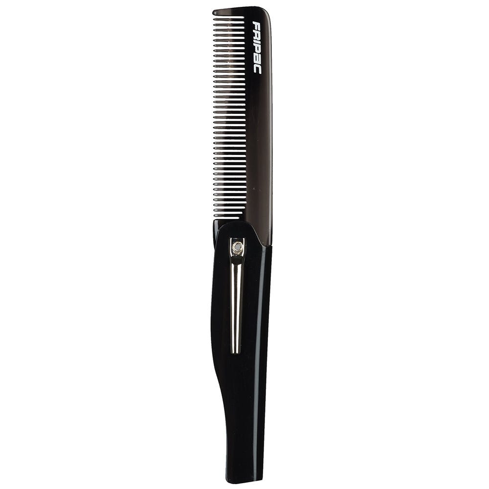 Fripac Bart-Taschenkamm klappbar mit Clip 16,5 cm