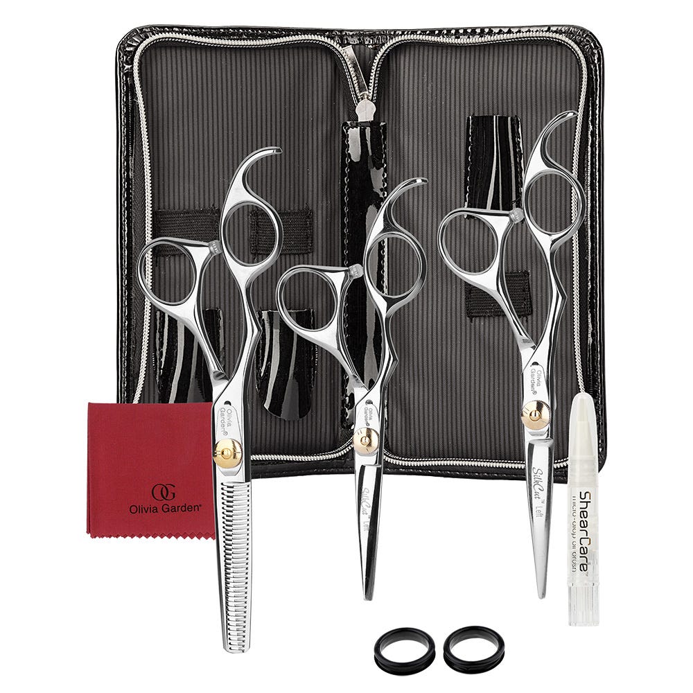 Olivia Garden SilkCut Haarschneidescheren 3er Set Linkshand