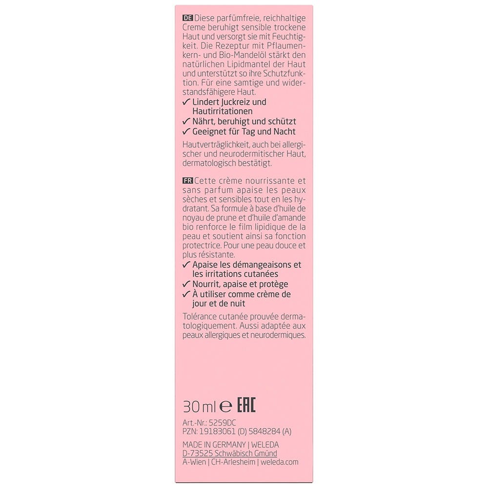Weleda Sensitiv Feuchtigkeitscreme Mandel 30 ml