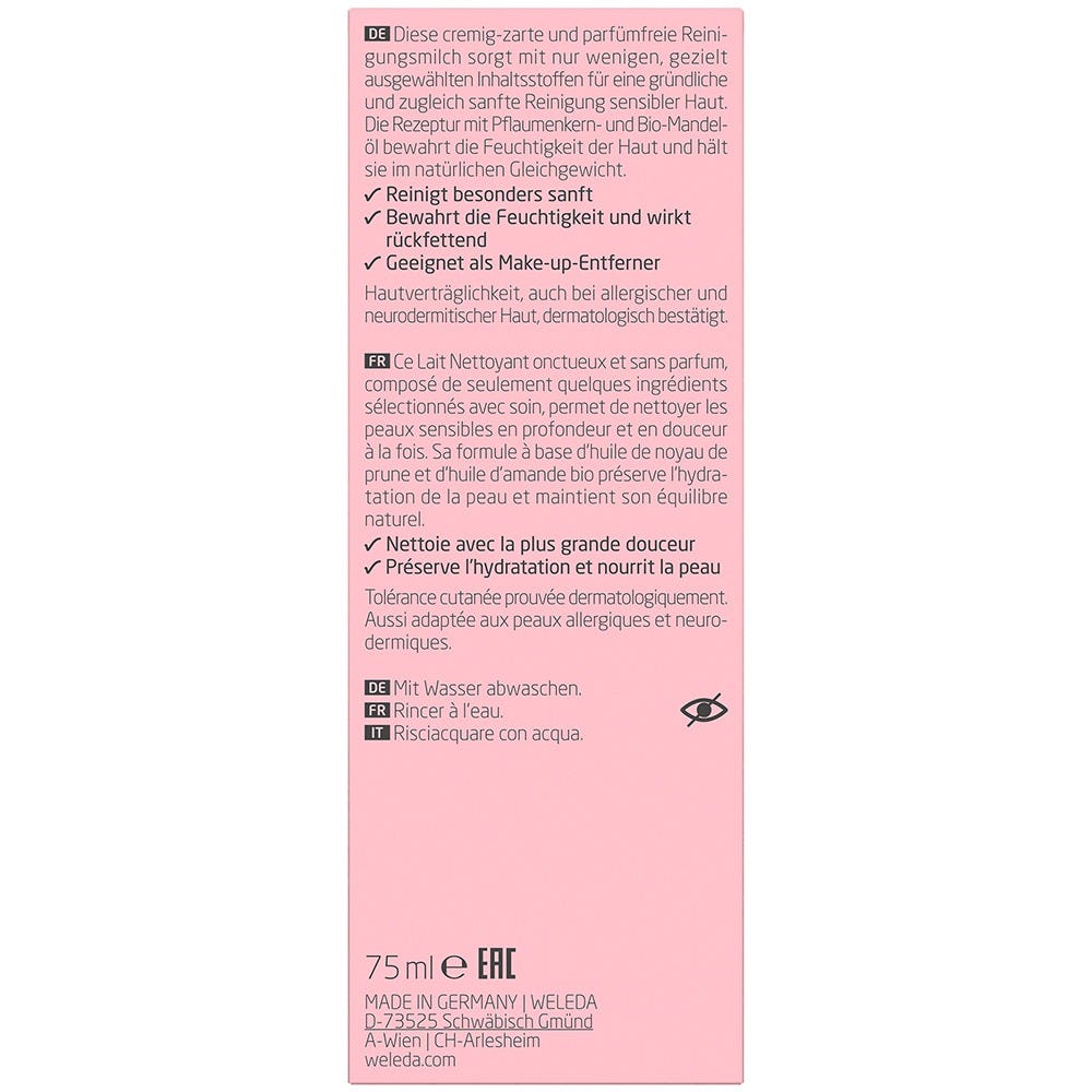Weleda Sensitiv Reinigungsmilch Mandel 75 ml