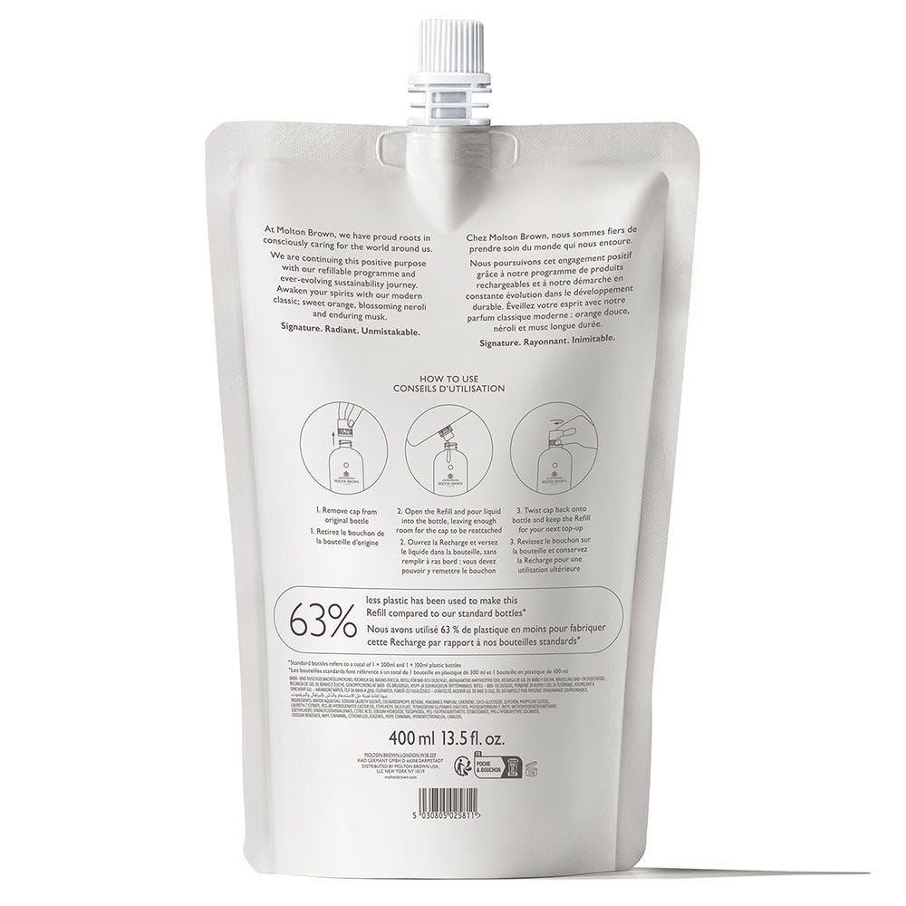 Molton Brown Orange & Bergamot Bath & Shower Gel Refill 400 ml