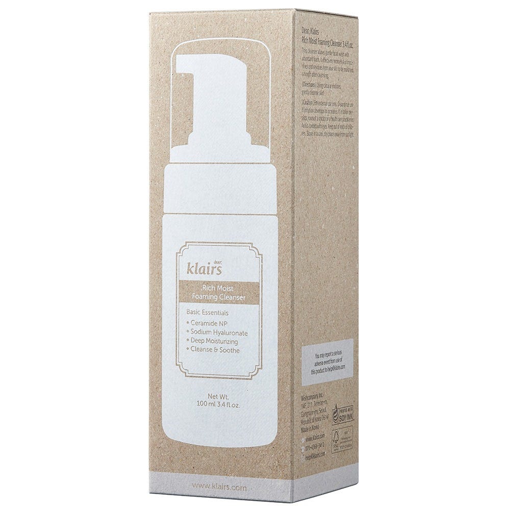 Dear, Klairs Rich Moist Foaming Cleanser 100 ml