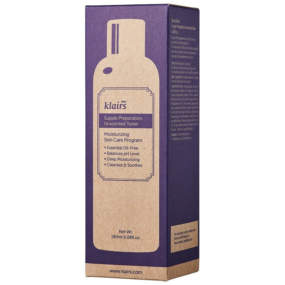 Dear, Klairs Supple Preparation Unscented Toner 180 ml