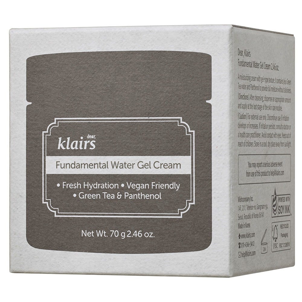 Dear, Klairs Fundamental Water Gel Cream 70 ml