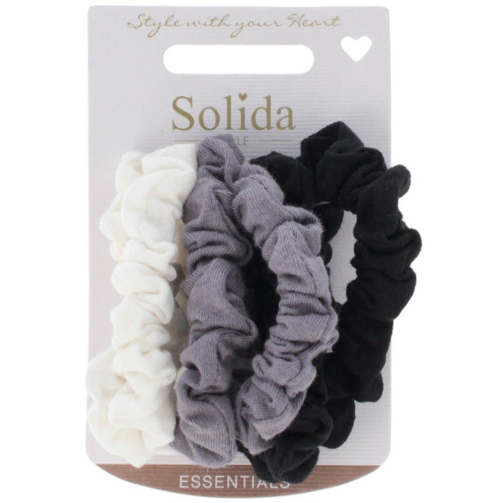 Solida Scrunchie Jersey schwarz grau weiß