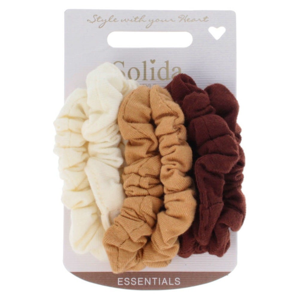 Solida Scrunchie braun 6 Stück