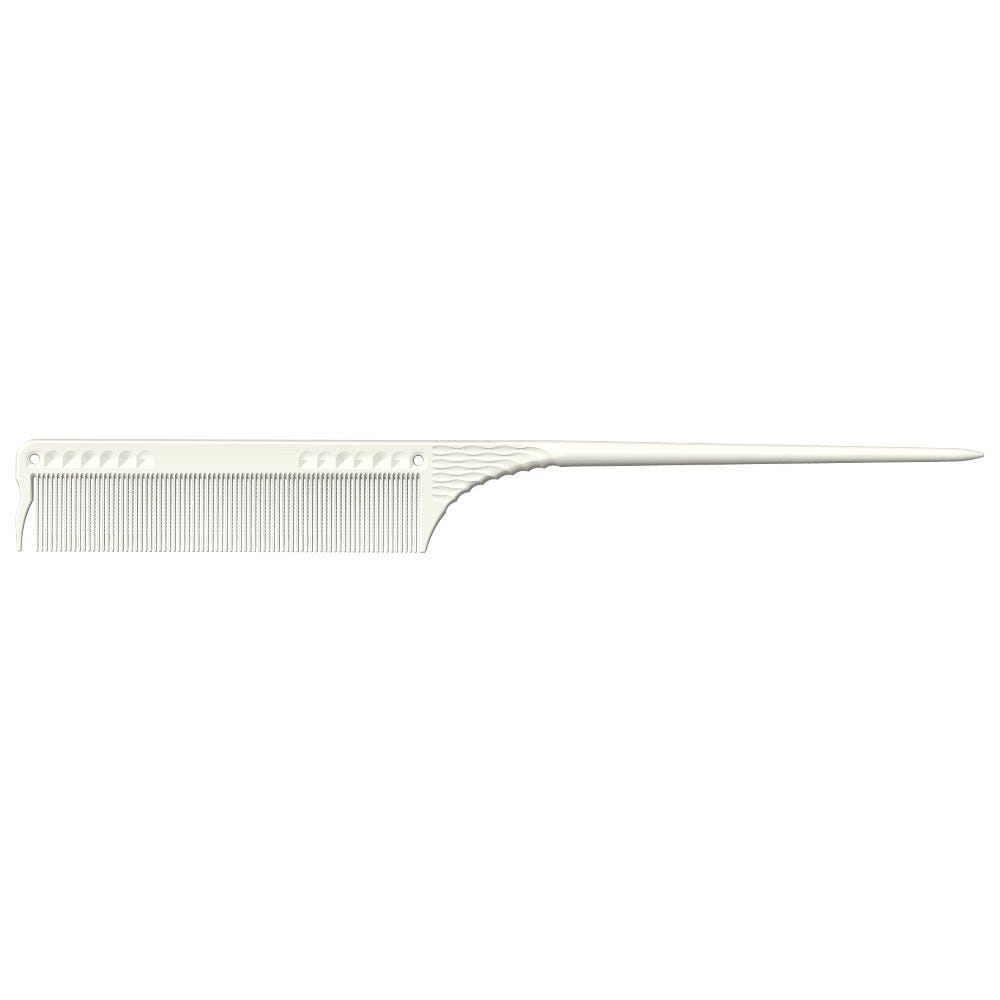 JRL Professional Fine Teeth Tail Comb 8.5" white