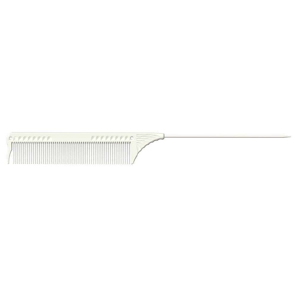 JRL Professional Pin Tail Comb 8.8" white