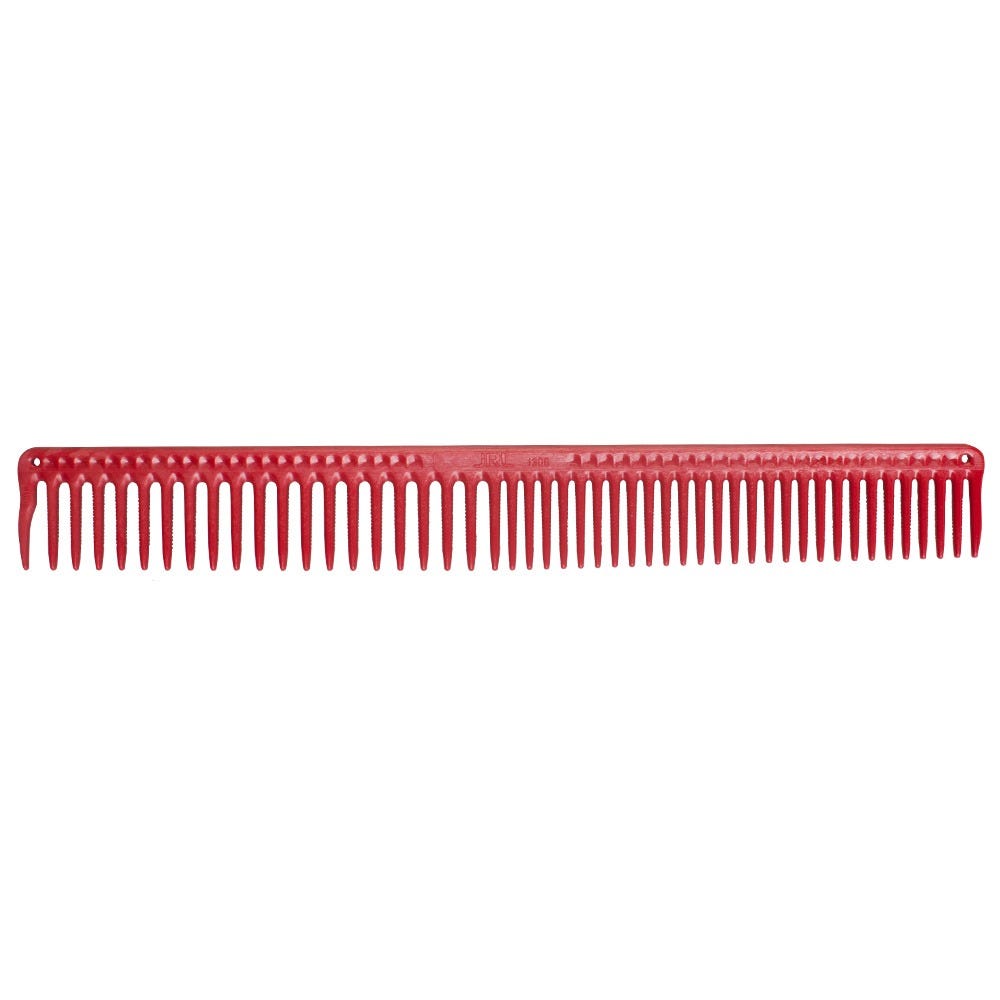 JRL Professional Long Round Tooth Cutting Comb 9" red