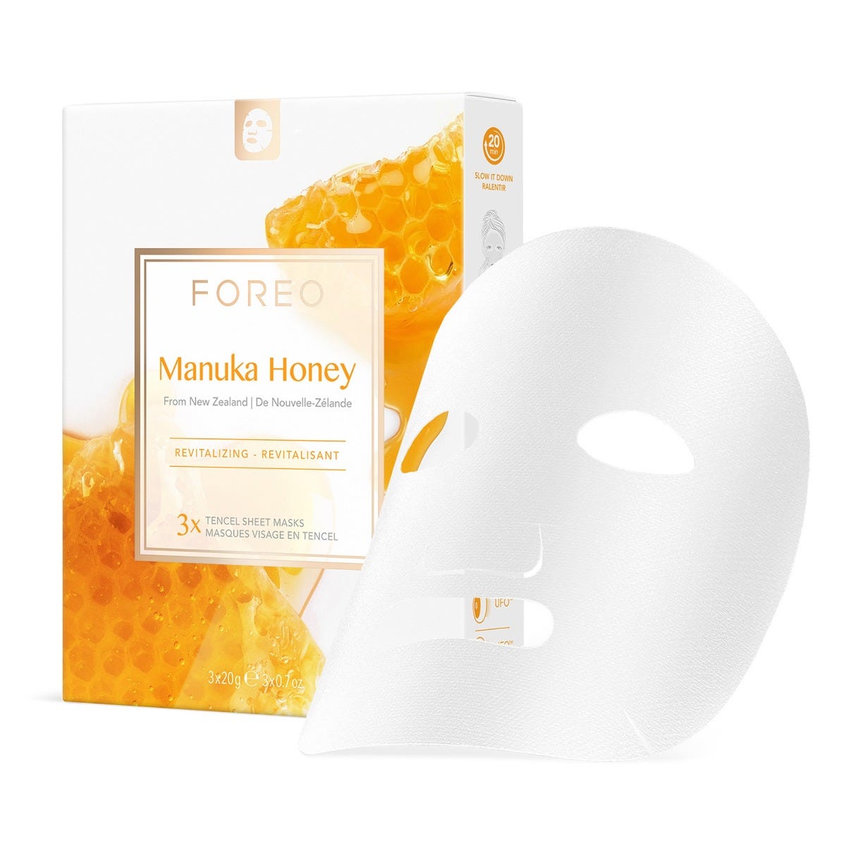 FOREO Sweden Farm To Face Collection Sheet Masks Manuka Honey 3 Stück