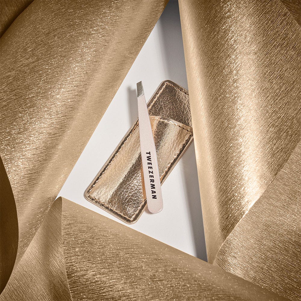 Tweezerman Mini Slant Tweezer & Case Stardust