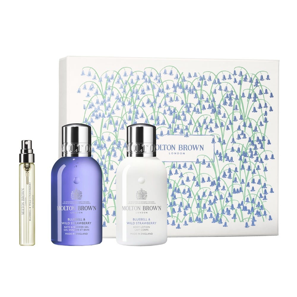 Molton Brown Bluebell & Wild Strawberry Fragrance Layering Set