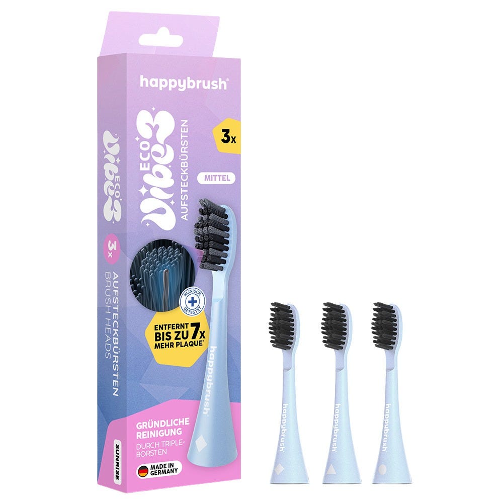 Happybrush Aufsteckbürsten V3+ (Sunrise) 3 Stück