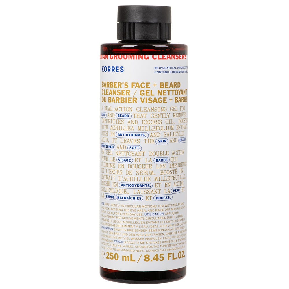 Korres Men Athenian Grooming Reinigungsgel für Gesicht und Bart 250 ml