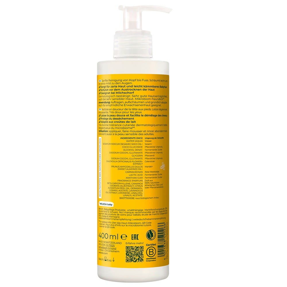 Weleda Calendula Waschlotion & Shampoo 400 ml