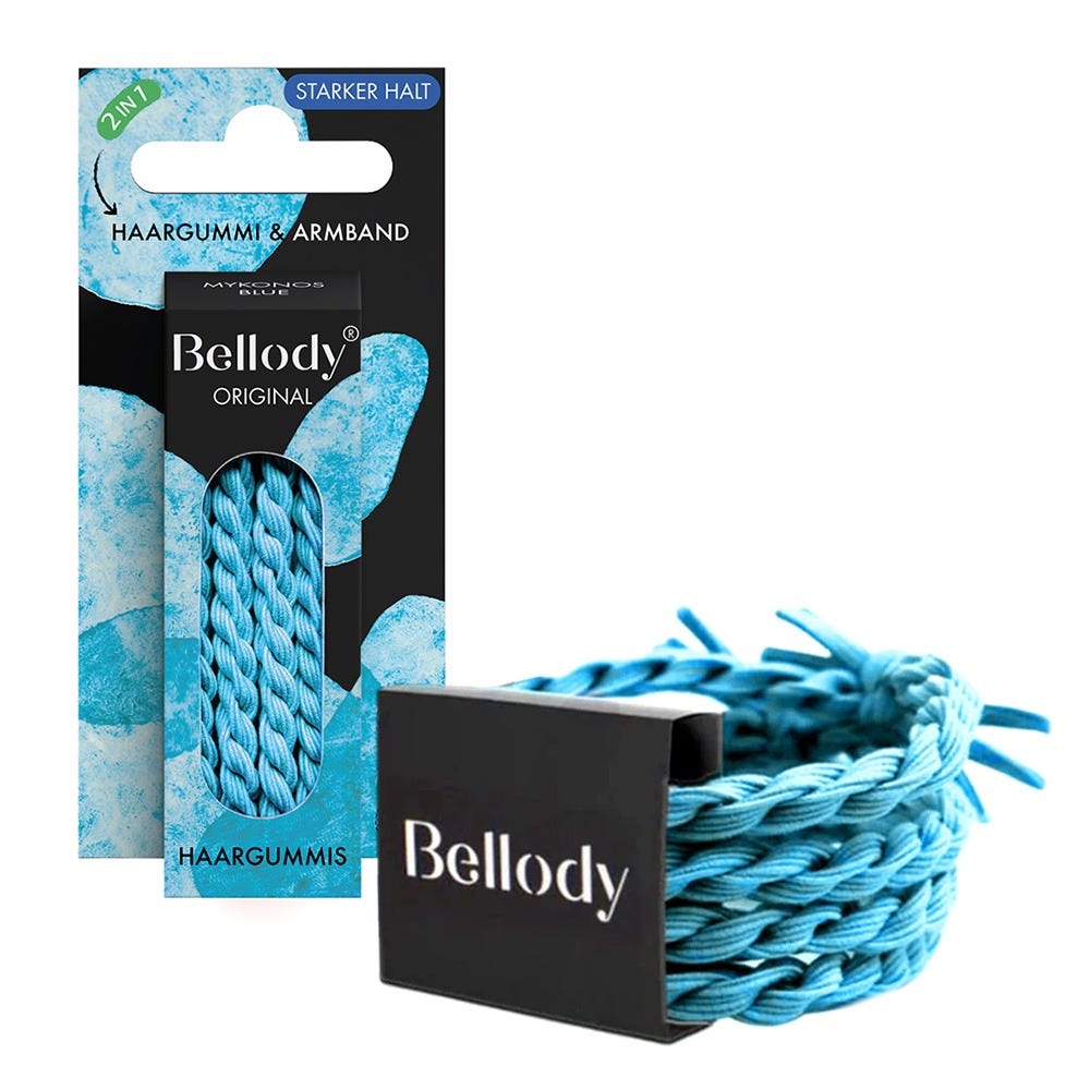 Bellody Original Haargummis Mykonos Blue 4 Stück