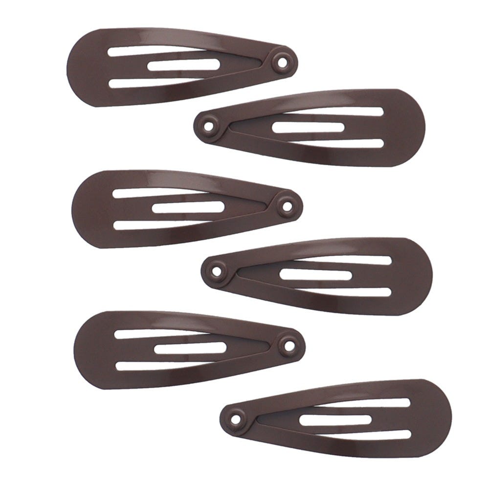 Solida Haarclip braun klein shiny  6Stk.