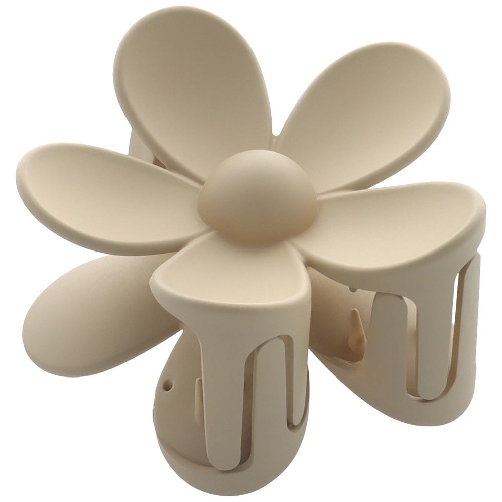 Solida Haarklammer Blume beige 1 Stück