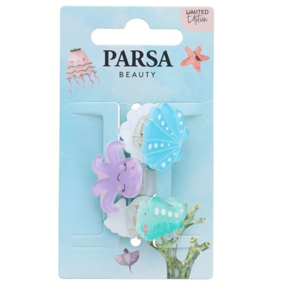 PARSA Beauty Haarklammer Unterwassertiere 3 Stück