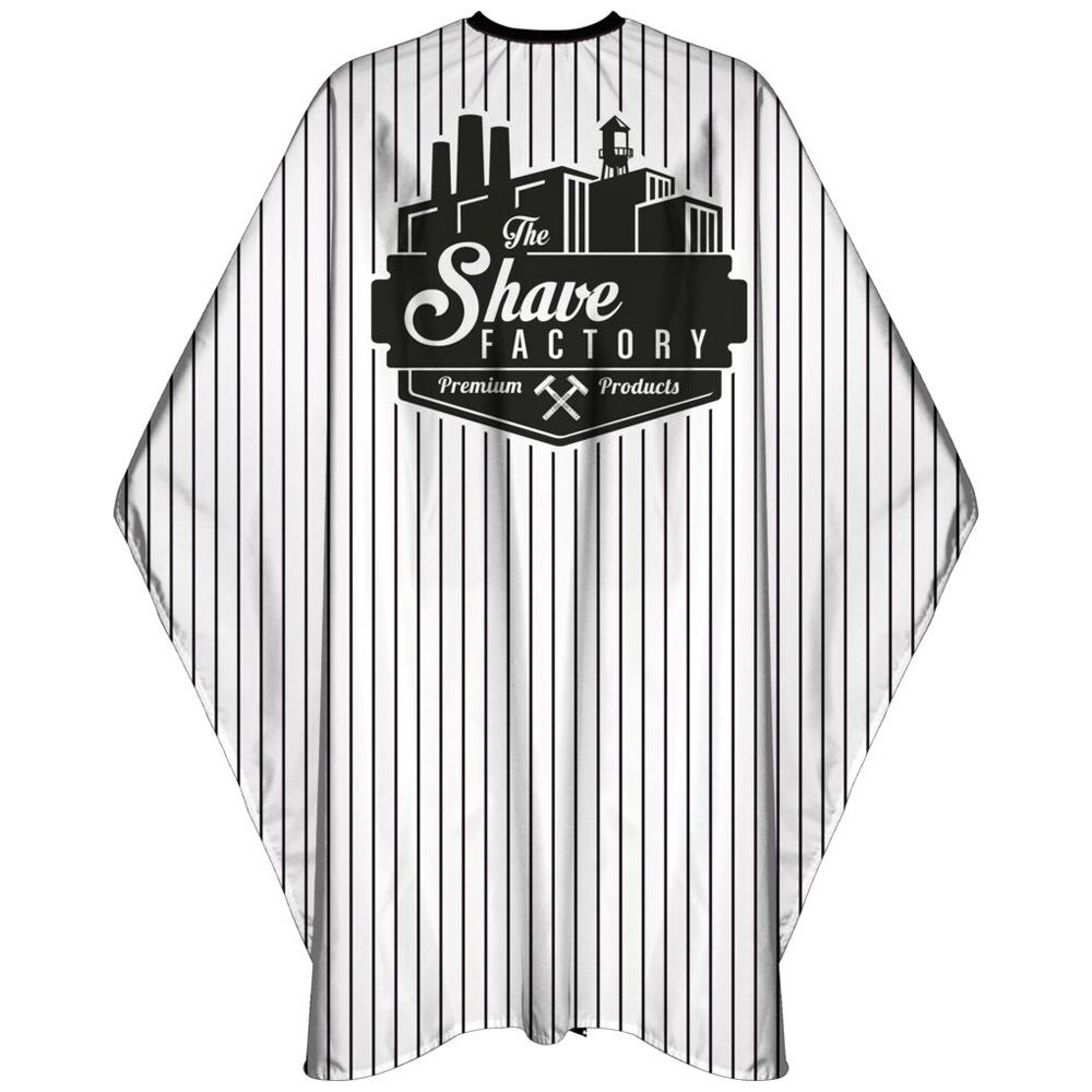 The Shave Factory Premium Stripes Barber Cape