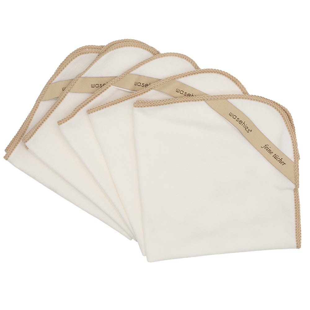 Waschies Feine Gesichtstücher Beige 5er- Set 