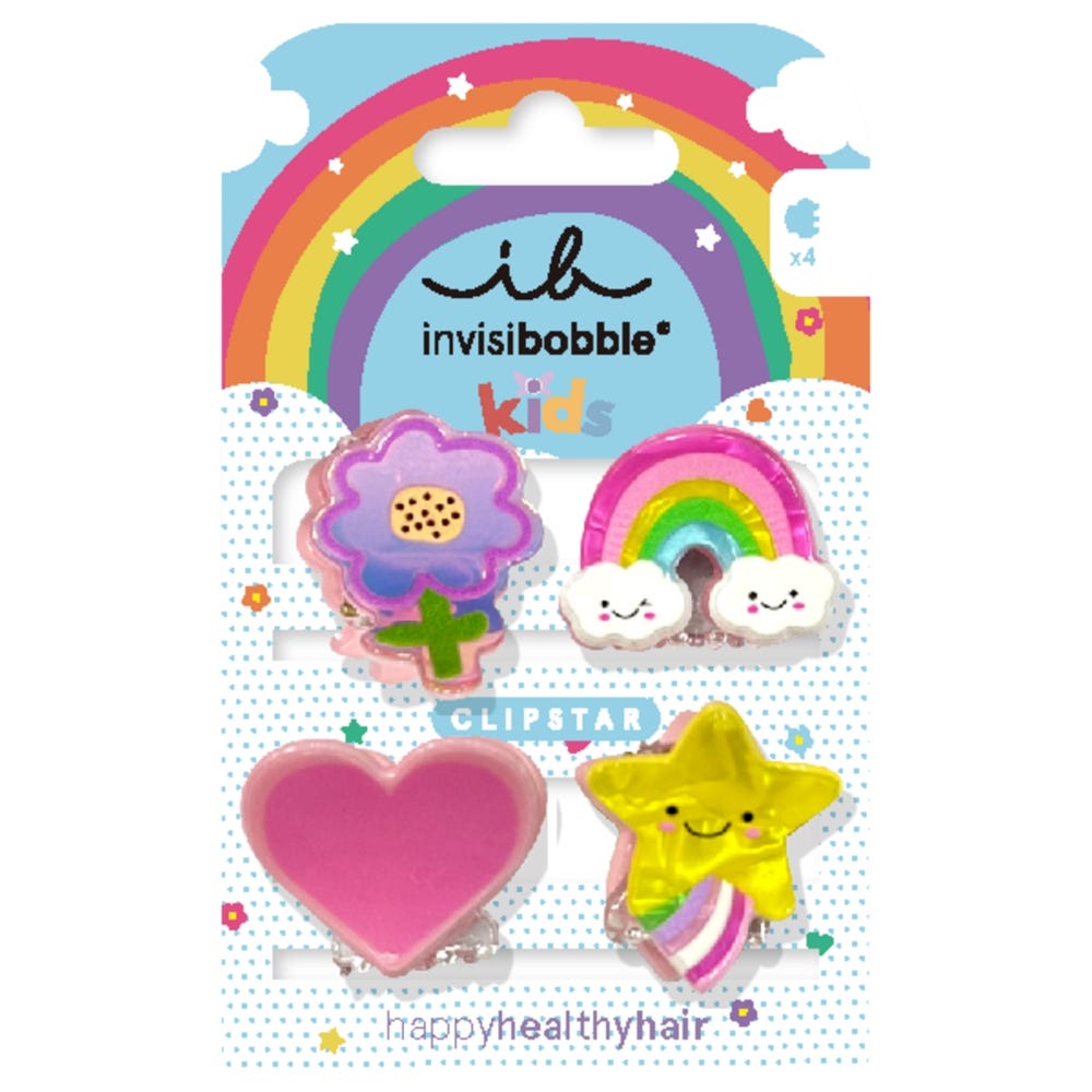 invisibobble CLIPSTAR KIDS Happy World 4 Stück