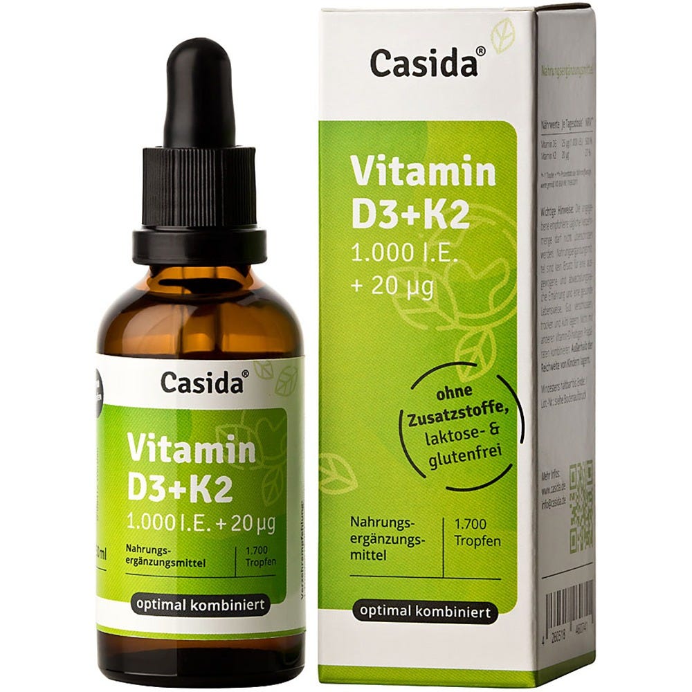 Casida Vitamin D3 K2 Tropfen 50 ml