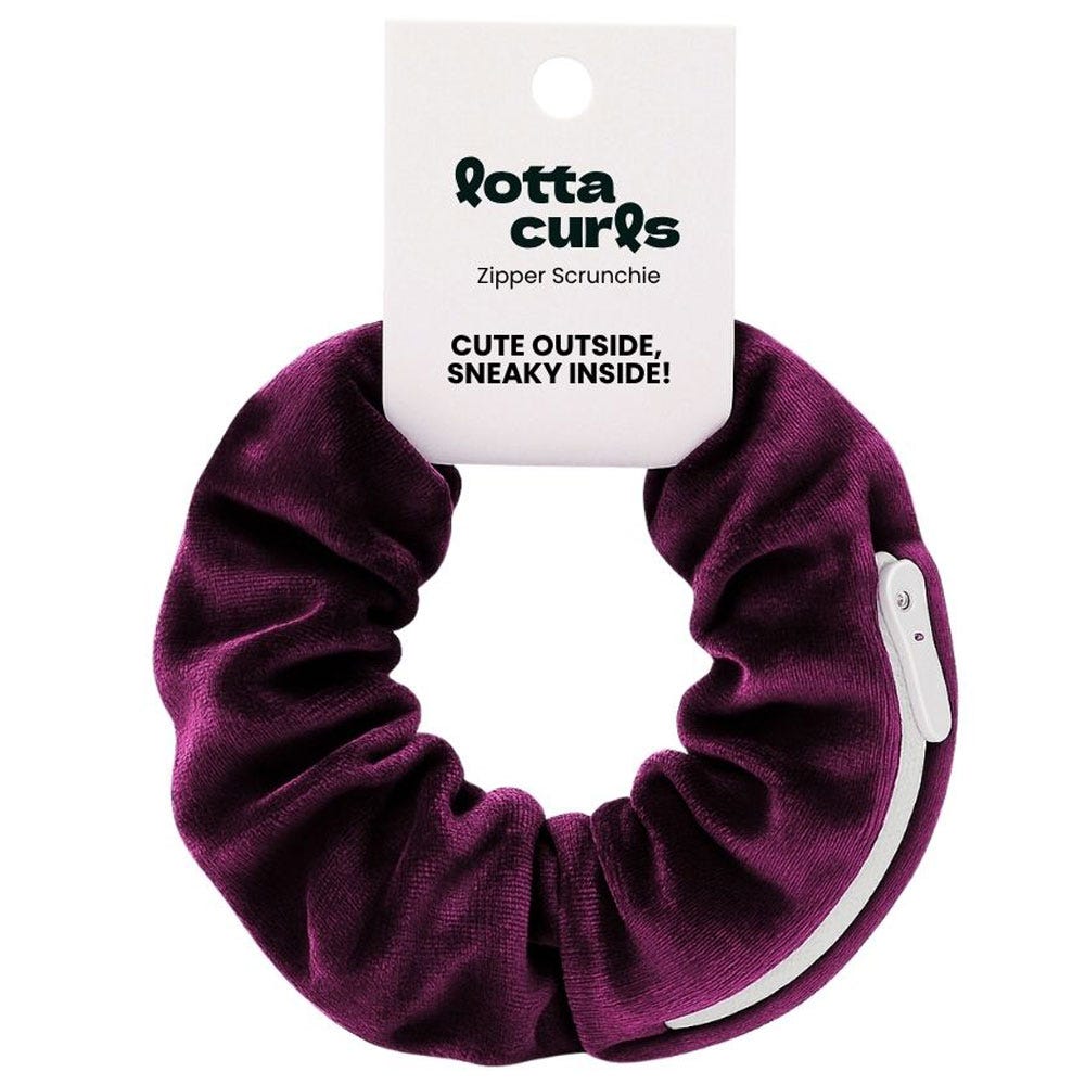 Lotta Curls Zipper Scrunchie Olive