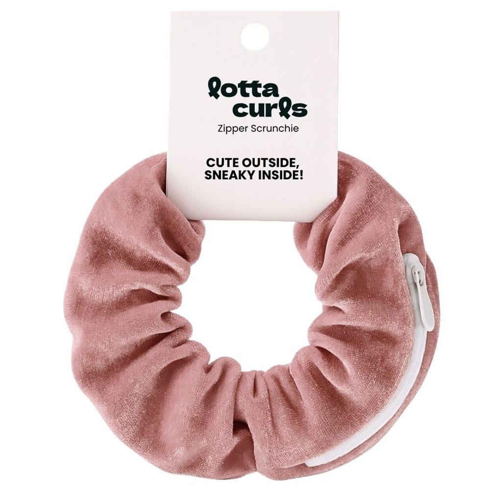 Lotta Curls Zipper Scrunchie Blush