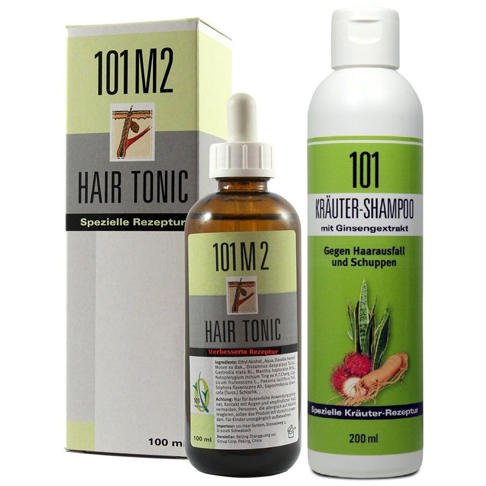 101 Haarsystem Hair Tonic + Ginseng Shampoo Bundle