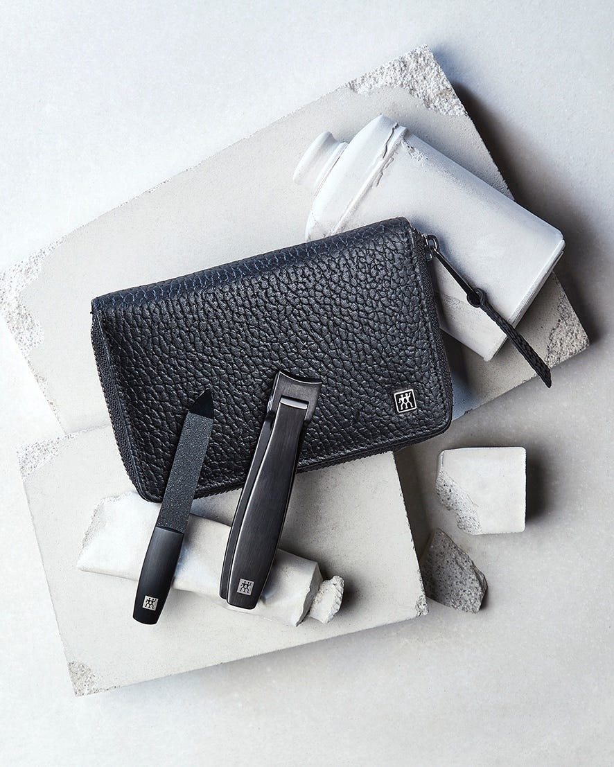 Zwilling Maniküre Pediküre Set 4 tlg. mit Nagelknipser schwarz