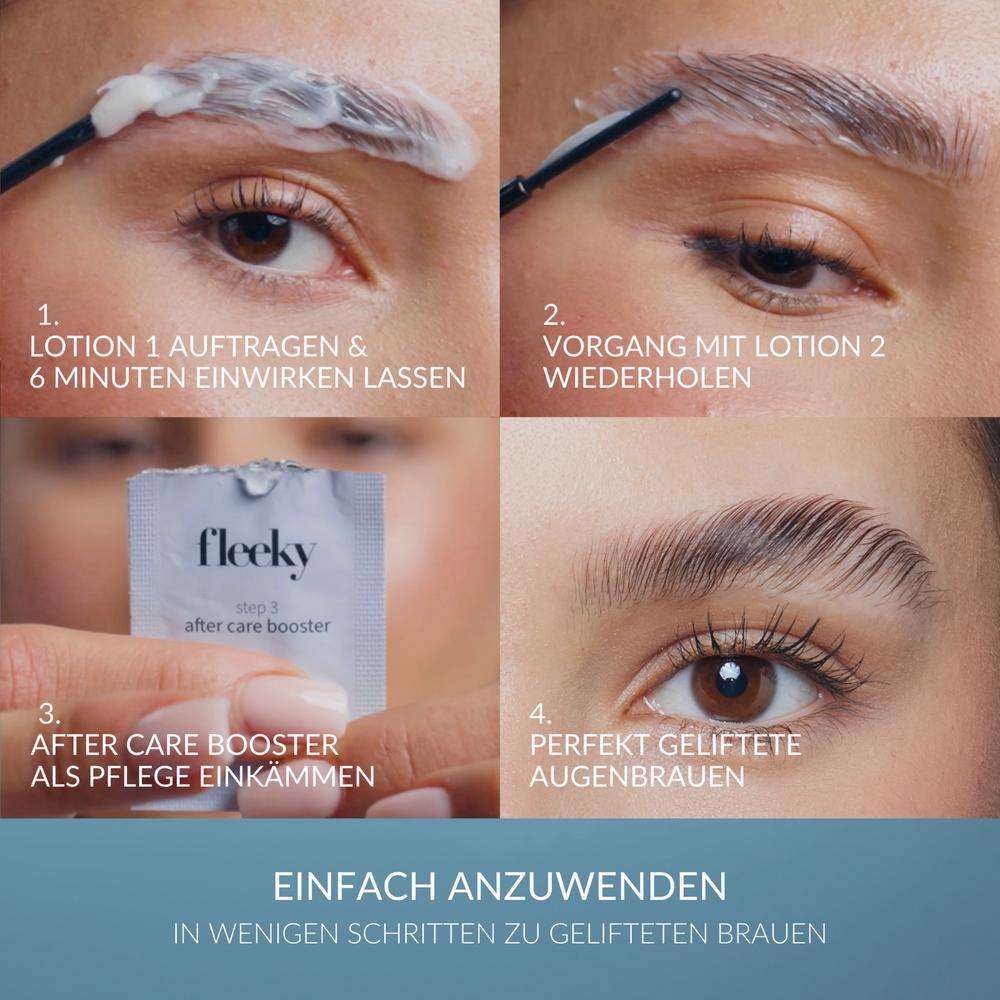 fleeky Browlift Kit mit Styling Glue & After Care Booster