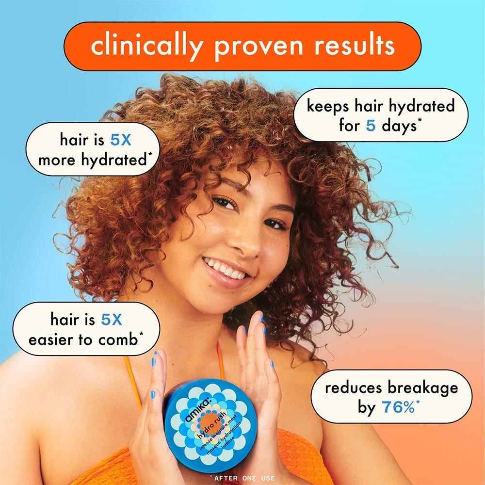 amika: Hydro Rush Intense Moisture Hair Mask 250 ml