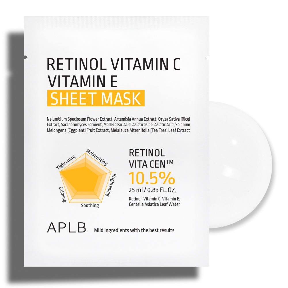 APLB Retinol Vitamin C Vitamin E Sheet Mask 25 ml