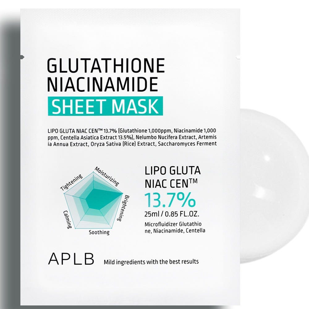 APLB Glutathione Niacinamide Sheet Mask 10 stück