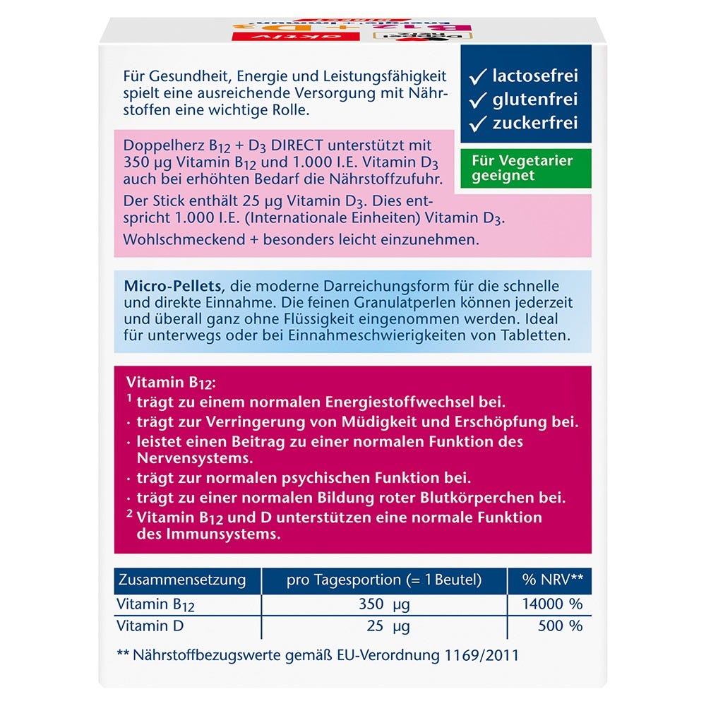 Doppelherz B12 + D3 Direct 20 Stück