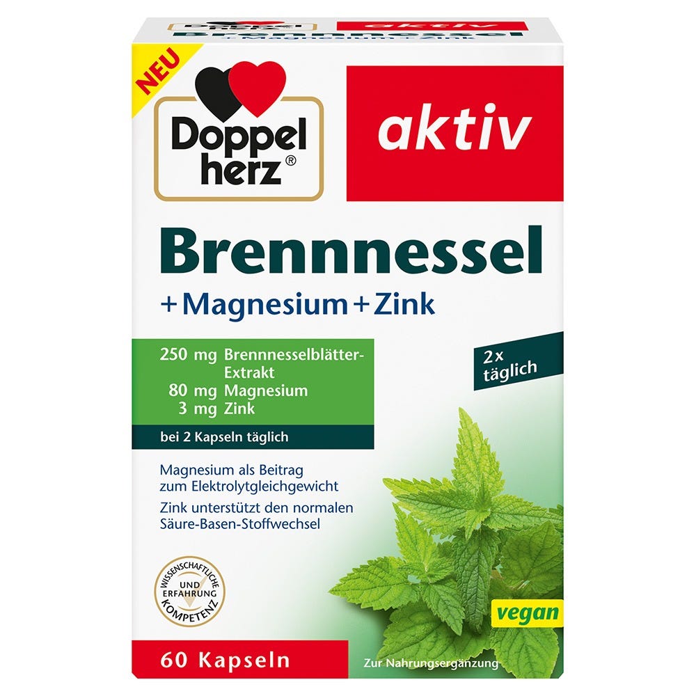 Doppelherz Brennnessel + Magnesium + Zink 60 Stück