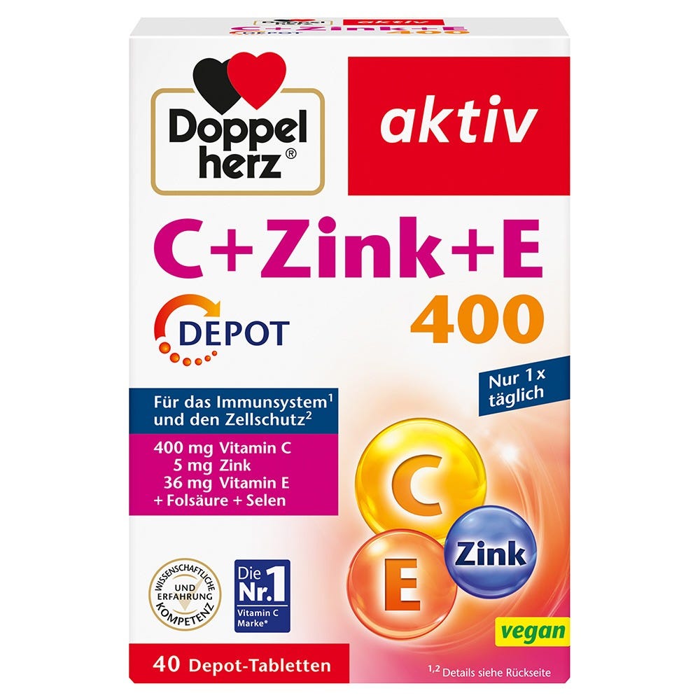 Doppelherz C + Zink + E Depot 40 Stück