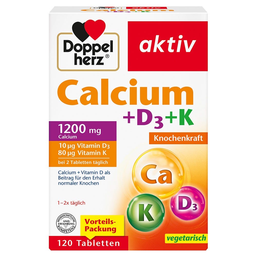 Doppelherz Calcium + D3 + K 120 Stück
