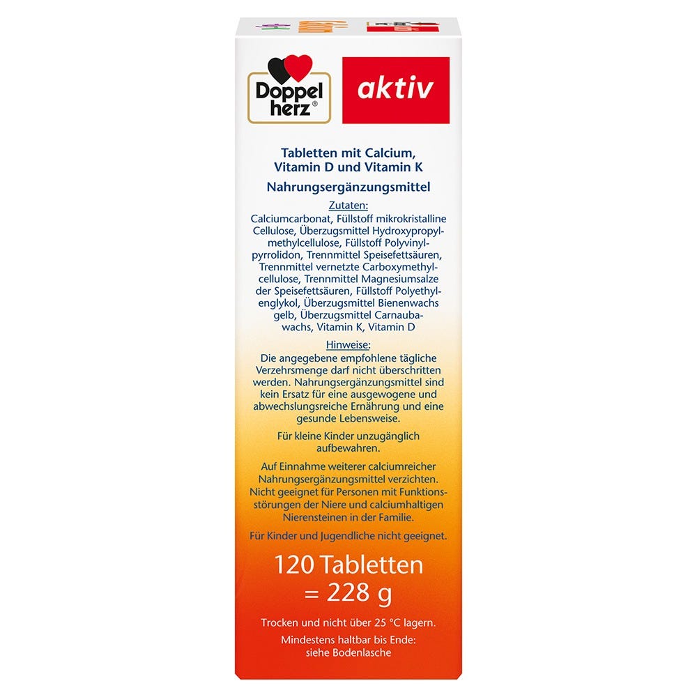 Doppelherz Calcium + D3 + K 120 Stück