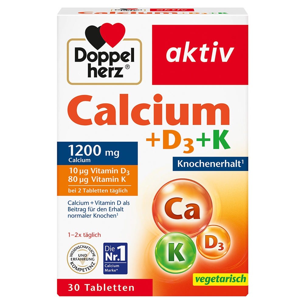 Doppelherz Calcium + Vitamin D3 + K 30 Stück
