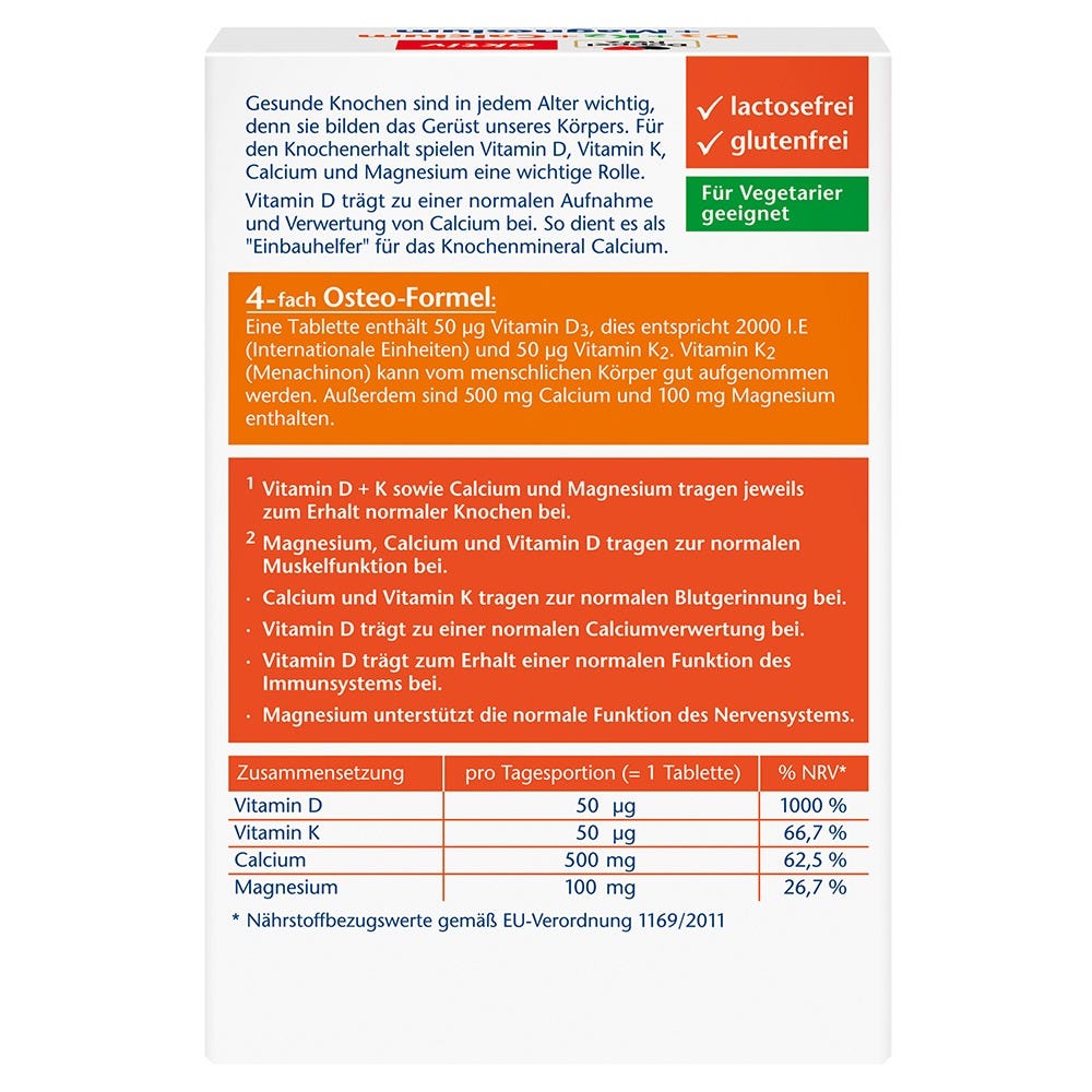 Doppelherz D3 + K2 + Calcium + Magnesium 30 Stück