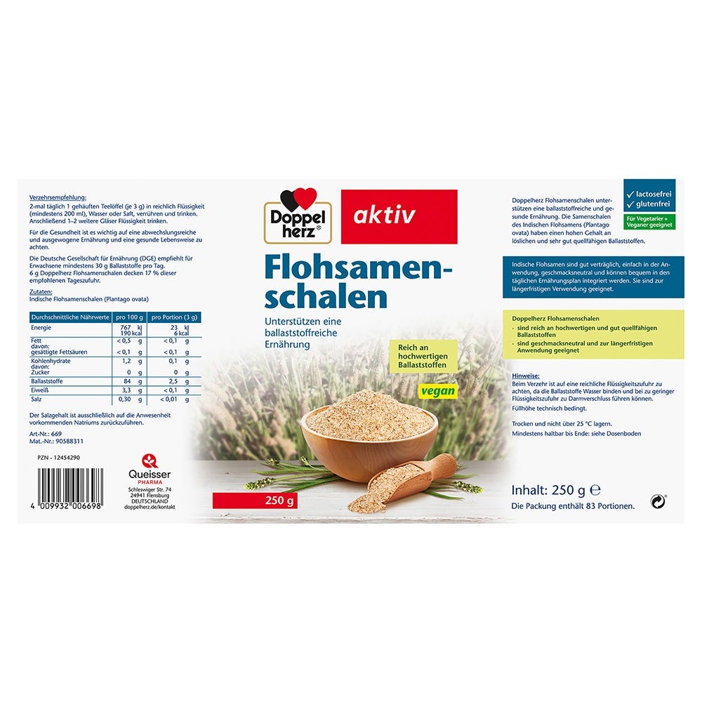 Doppelherz Flohsamenschalen 250 g
