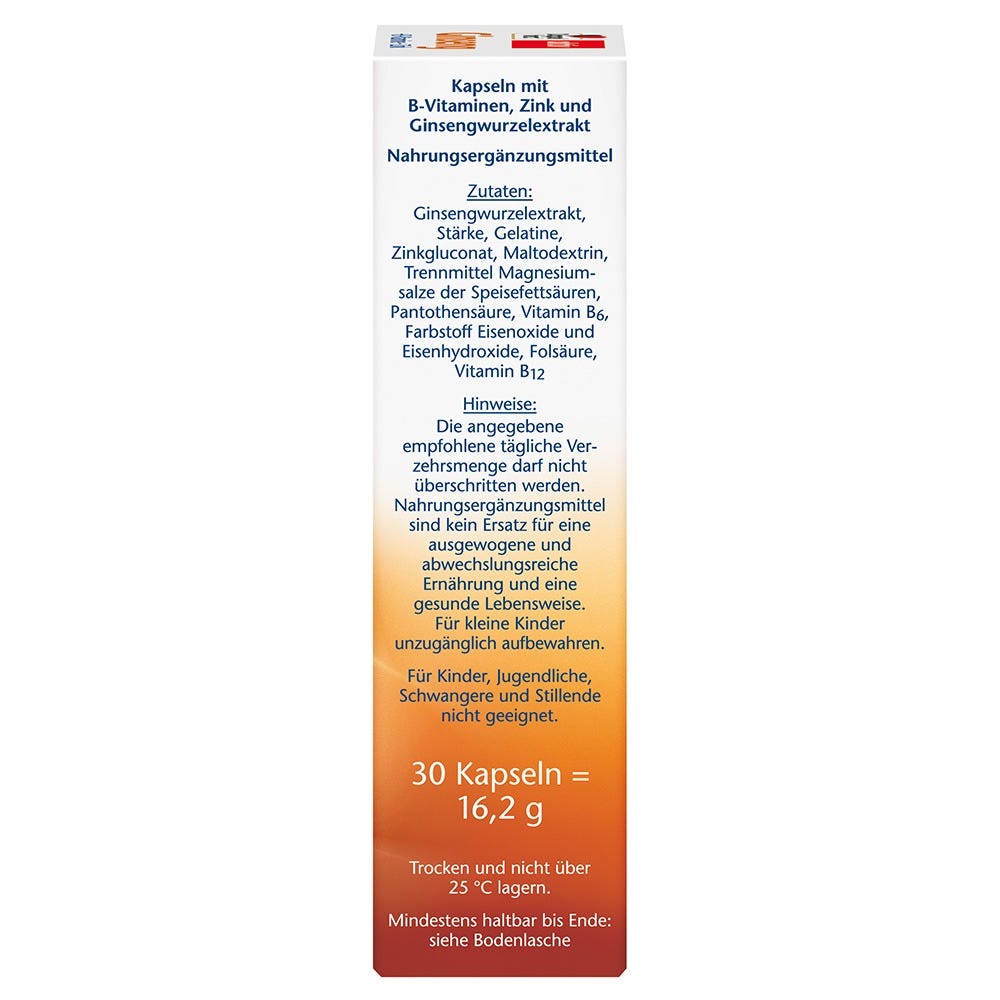 Doppelherz Ginseng 250 + B-Vitamine + Zink 30 Stück