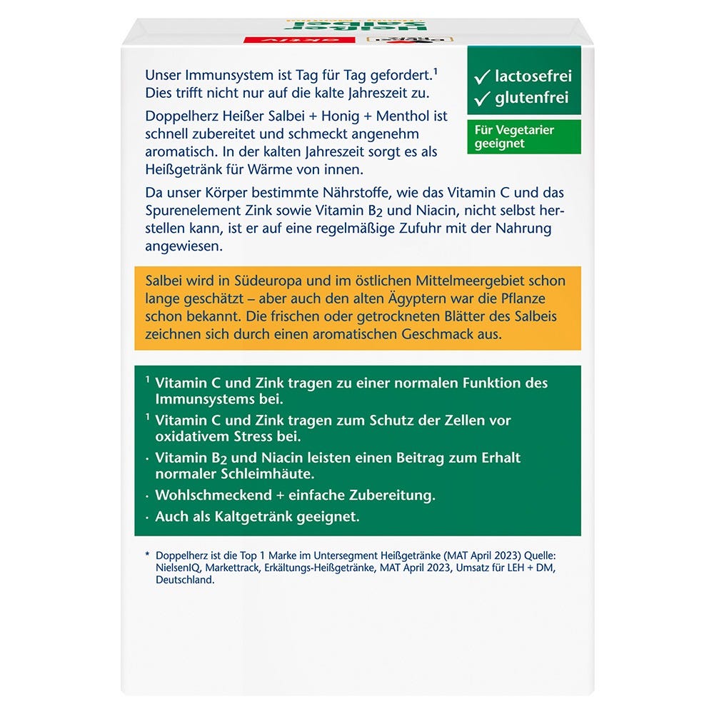 Doppelherz Heißer Salbei + Honig + Menthol 10 Stück
