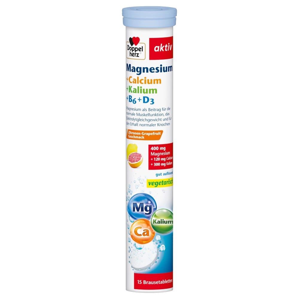 Doppelherz Magnesium + Calcium + Kalium Brausetabletten 15 Stück
